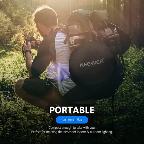 Neewer 110cm 5-in-1 Portable Collapsible Reflector & Diffuser with Carry Bag • Camerastuff • South Africa
