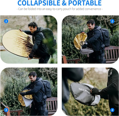 Neewer 110cm 5-in-1 Portable Collapsible Reflector & Diffuser with Carry Bag | CameraStuff | South Africa Gauteng Online Shop