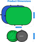 Neewer 150x200cm Green & Blue Folding Collapsible Backdrop • Camerastuff • South Africa