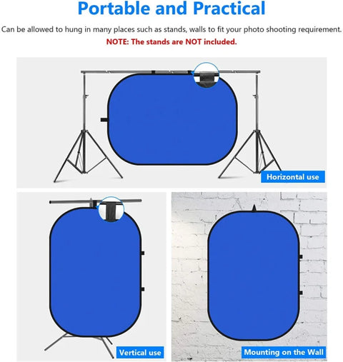 Neewer 150x200cm Green & Blue Folding Collapsible Backdrop • Camerastuff • South Africa