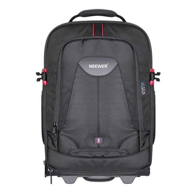 Neewer 2-in-1 Trolley Wheeled Camera Backpack Red