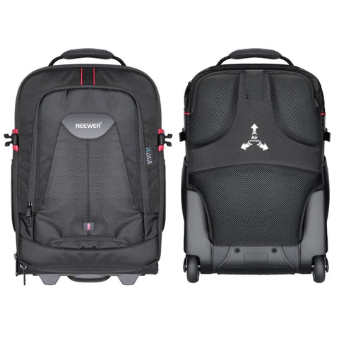 Neewer 2-in-1 Trolley Wheeled Camera Backpack Bag Red (10090011) • Camerastuff • South Africa
