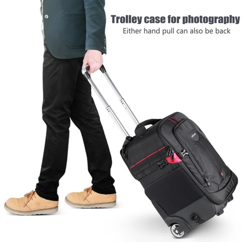 Neewer 2-in-1 Trolley Wheeled Camera Backpack Bag Red (10090011) • Camerastuff • South Africa