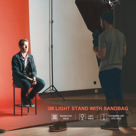 Neewer 2-pack 300cm Spring-loaded Light Stand Kit with Sandbags • Camerastuff • South Africa