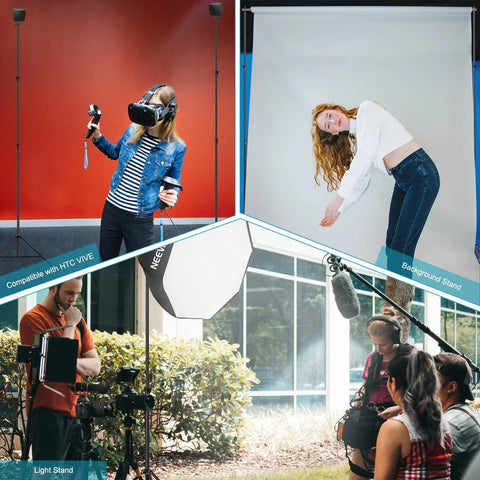 Neewer 2-pack 300cm Spring-loaded Light Stand Kit with Sandbags • Camerastuff • South Africa