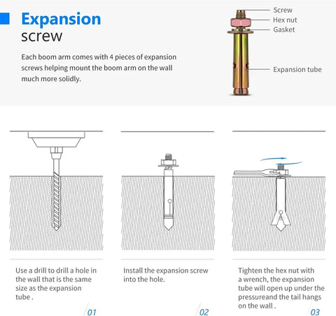 Neewer 2-pack Studio Wall Mount Boom Arm 180cm (black) • Camerastuff • South Africa