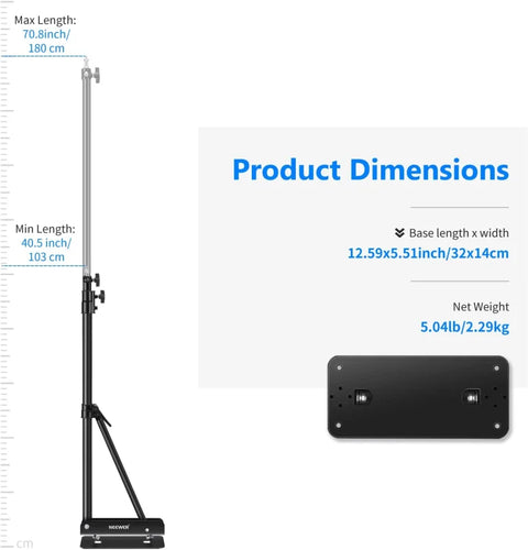 Neewer 2-pack Studio Wall Mount Boom Arm 180cm (black) • Camerastuff • South Africa