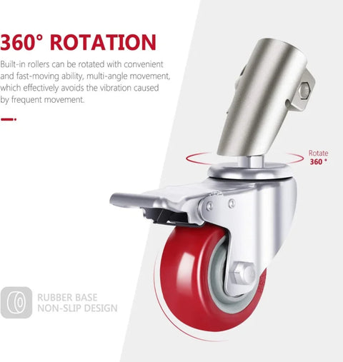 Neewer 3-pack 75mm Diameter Swivel Caster Wheels for C-stands • Camerastuff • South Africa