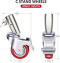 Neewer 3-pack 75mm Diameter Swivel Caster Wheels for C-stands • Camerastuff • South Africa