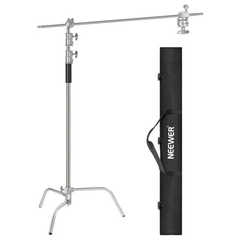 Neewer 300cm Adjustable C-stand Light Stand with Extension Boom Arm Removable Turtle-base and Carry Bag • Camerastuff