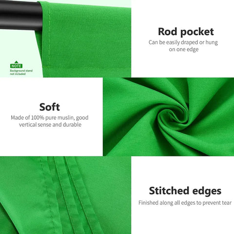 Neewer 3x3.6m Chroma-key Green Polyester Fabric Backdrop • Camerastuff • South Africa