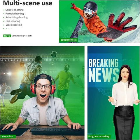 Neewer 3x3.6m Chroma-key Green Polyester Fabric Backdrop • Camerastuff • South Africa