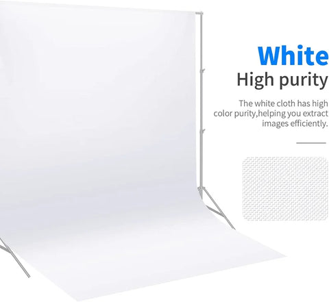 Neewer 3x3.6m White Polyester Fabric Backdrop • Camerastuff • South Africa
