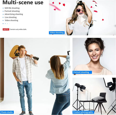 Neewer 3x3.6m White Polyester Fabric Backdrop • Camerastuff • South Africa