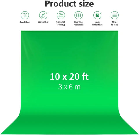 Neewer 3x6m Chroma-key Green Polyester Fabric Backdrop • Camerastuff • South Africa