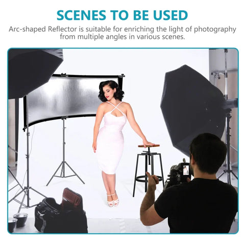 Neewer 4-in-1 167x61cm Clamshell Curved Reflector with Carry Bag (no Stand Included) • Camerastuff • South Africa