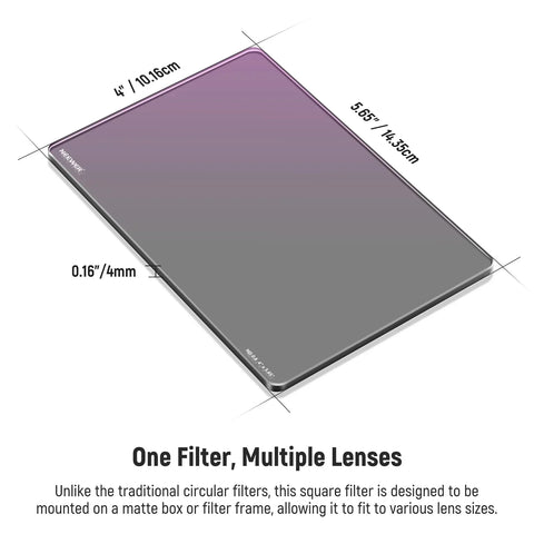 Neewer 4’’ x 5.65’’ Nd Filter for Camera Lens Nd1.8 6-stop Reduction Matte Box • Camerastuff • South Africa