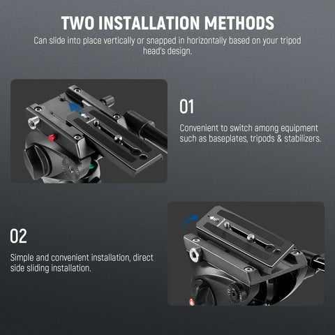Neewer 501PL Tripod Fluid Head Quick Release Plate