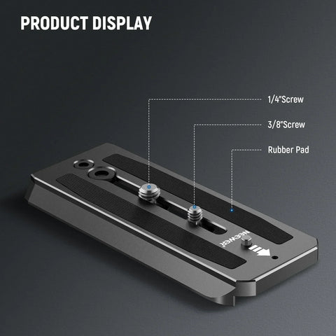 Neewer 501PL Tripod Fluid Head Quick Release Plate