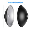 Neewer 55cm Silver Beauty Dish with Diffuser Cloth and Honeycomb Grid • Camerastuff • South Africa