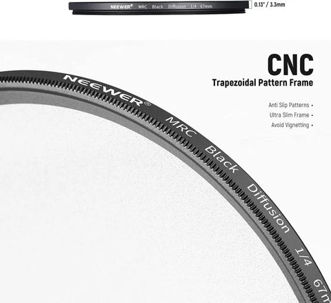 Neewer 77mm Black Diffusion 1/2 Filter Dream Cinematic Effect Camera • Camerastuff • South Africa