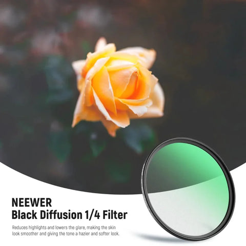Neewer 77mm Black Diffusion 1/4 Filter Dream Cinematic Effect Camera • Camerastuff • South Africa
