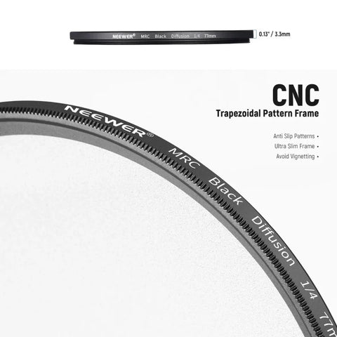 Neewer 77mm Black Diffusion 1/4 Filter Dream Cinematic Effect Camera • Camerastuff • South Africa
