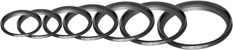 Neewer 8-piece Anodized Aluminum Step-up Adapter Ring Set • Camerastuff • South Africa