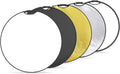Neewer 80cm 5-in-1 Portable Round Light Reflector Collapsible Multi-disc with Single Grip and Bag • Camerastuff • South