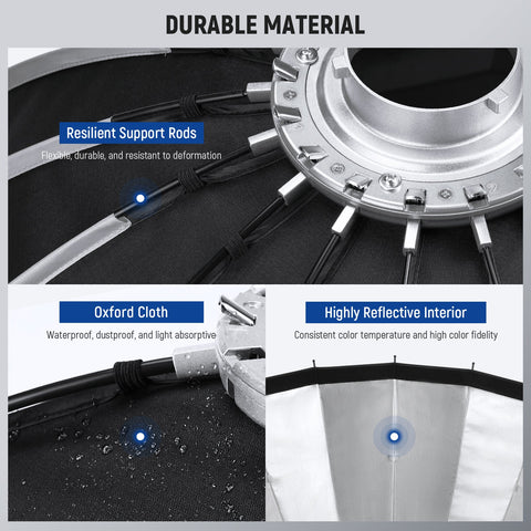 Neewer 85cm Deep Parabolic Quick Release Softbox with Honeycomb Grid • Camerastuff • South Africa