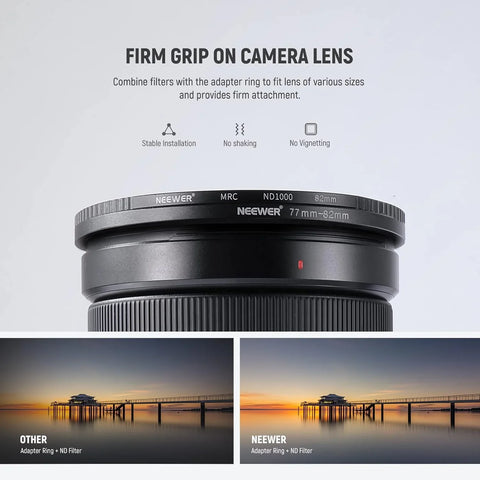 Neewer 9 Pieces Step-Ip Lens Filter Adapter Rings Set