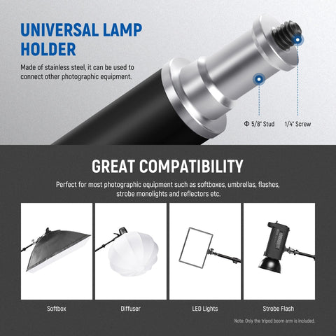 Neewer 90-156cm Boom Arm Including Weight and Sandbag