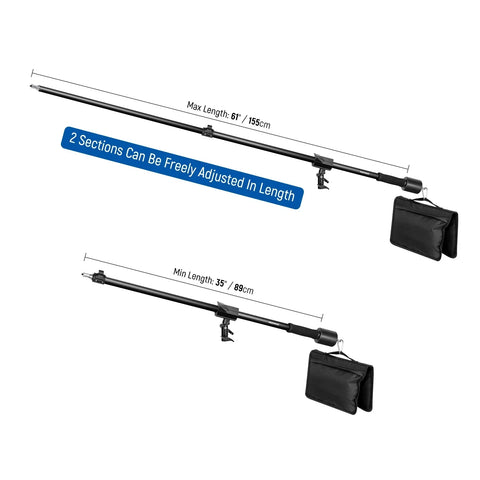 Neewer 90-156cm Boom Arm Including Weight and Sandbag