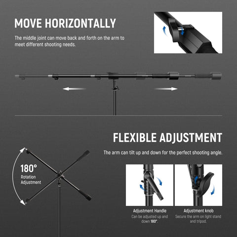 Neewer 90-156cm Boom Arm Including Weight and Sandbag