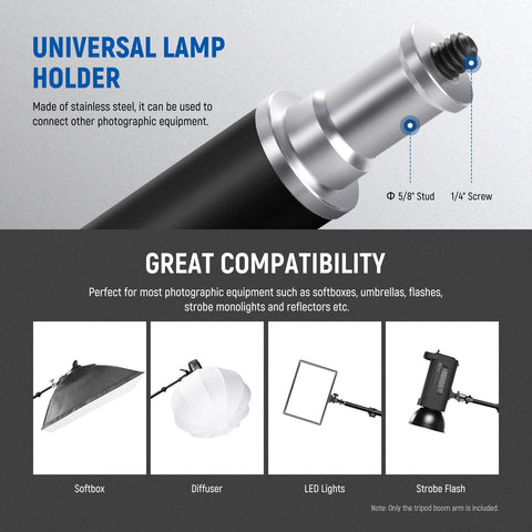 Neewer 90-156cm Boom Arm Including Weight and Sandbag