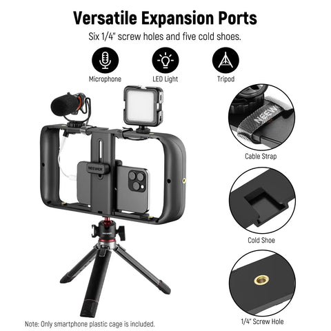 Neewer A104 Handheld Smartphone Video Camera Cage Rig • Camerastuff • South Africa