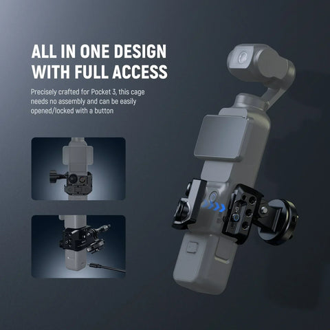 Neewer AC009 PRO Metal Cage For DJI Osmo Pocket 3  &  Bracket