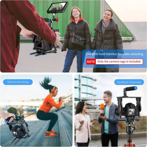 Neewer Aluminum Alloy Video Camera Film Cage & Rig with Top Side Handles • Camerastuff • South Africa