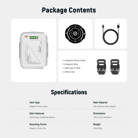 Neewer BASICS PA096 Magnetic Phone Cooler