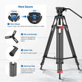 Neewer Basics Tp37 74’’/187cm Aluminium Video Tripod with Fluid Head • Camerastuff • South Africa