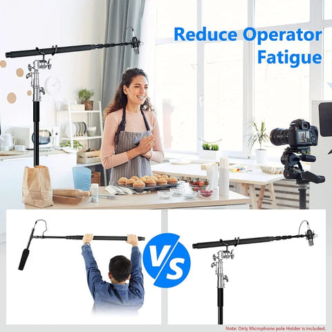 Neewer Black Metal Microphone Boompole Support Holder • Camerastuff • South Africa