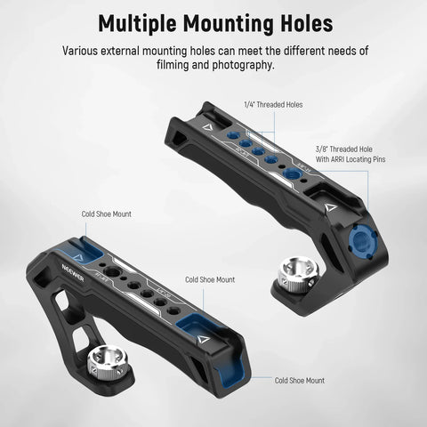 Neewer CA007 Top Handle With 3/8inch-16 Locating Holes For Arri Grip For Camera Cage