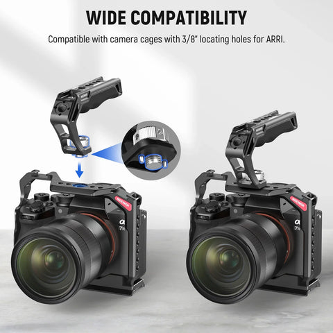 Neewer CA007 Top Handle With 3/8inch-16 Locating Holes For Arri Grip For Camera Cage