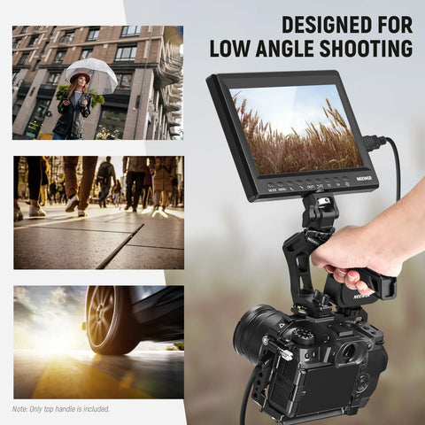 Neewer CA008 Quick Release Top Handle With Nato Rail and Clamp Grip for Camera Cages