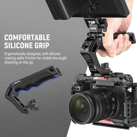 Neewer CA008 Quick Release Top Handle With Nato Rail and Clamp Grip for Camera Cages