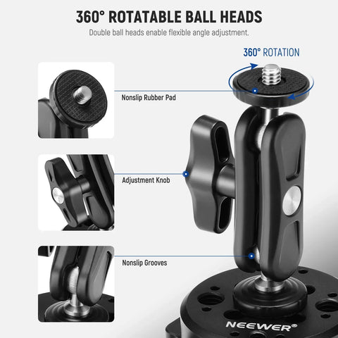 Neewer Ca013 6’’ Camera Suction Mount with Ball Head Magic Arm • Camerastuff • South Africa