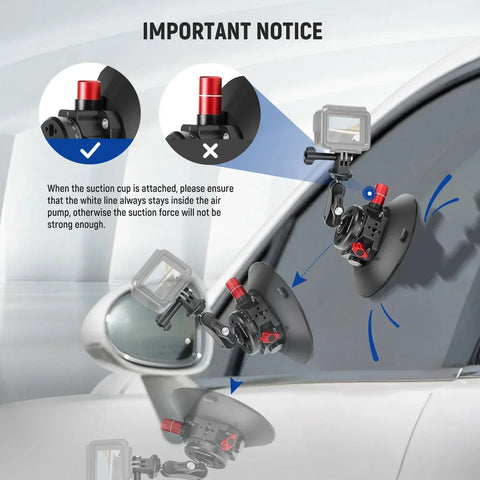 Neewer Ca013 6’’ Camera Suction Mount with Ball Head Magic Arm • Camerastuff • South Africa