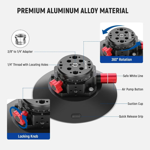 Neewer Ca013 6’’ Camera Suction Mount with Ball Head Magic Arm • Camerastuff • South Africa