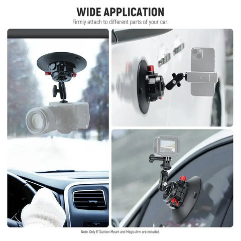 Neewer Ca013 6’’ Camera Suction Mount with Ball Head Magic Arm • Camerastuff • South Africa