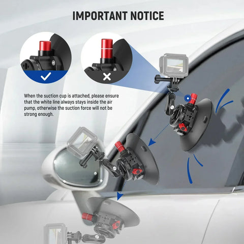 Neewer Ca013 6’’ Camera Suction Mount with Ball Head Magic Arm • Camerastuff • South Africa